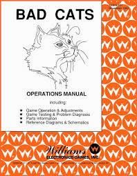 BAD CATS PINBALL MANUAL (REPRINT)