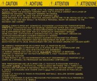 Bally/Williams Warning Decal