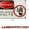 JP DANGER 10,000 VOLTS SIGN