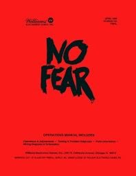 NO FEAR PINBALL MANUAL (REPRINT)