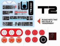 T2 target and metal guide decal set