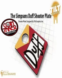 THE SIMPSONS DUFF SHOOTER PLATE