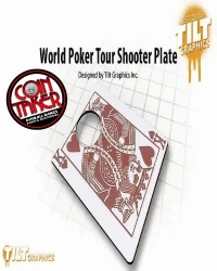 WORLD POKER TOUR "KING OF HEARTS" SHOOTER PLATE
