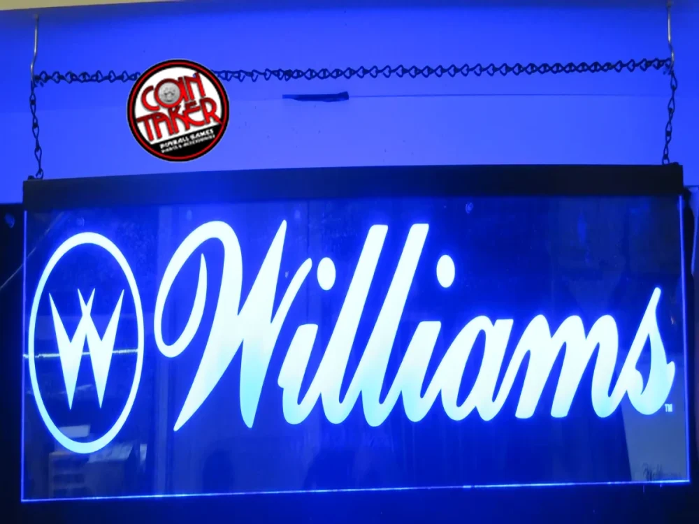 WILLIAMS LOGO HANGING LIT SIGN