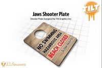 JAWS NO SWIMMING SHOOTER PLATE