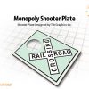 MONOPOLY RAIL ROAD SHOOTER PLATE