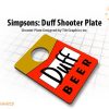SIMPSONS DUFF SHOOTER PLATE
