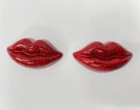 RED GLITTER LIPS FOR HINGES