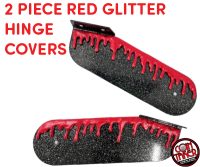 2 PIECE RED GLITTER BLOOD HINGE COVER
