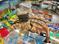 ROCK AND MINE CART OF GOLD