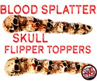 BLOOD SPLATTER SKULL FLIPPER TOPPERS