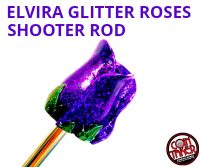 GLITTER PURPLE ROSES SHOOTER ROD
