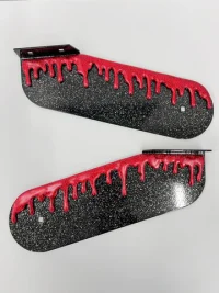 2 PIECE RED GLITTER BLOOD HINGE COVER