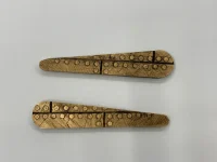 GOLD METAL RIVET FLIPPER TOPPERS- 3PC