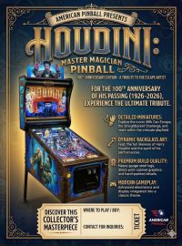 Houdini 100th Anniversary Pinball